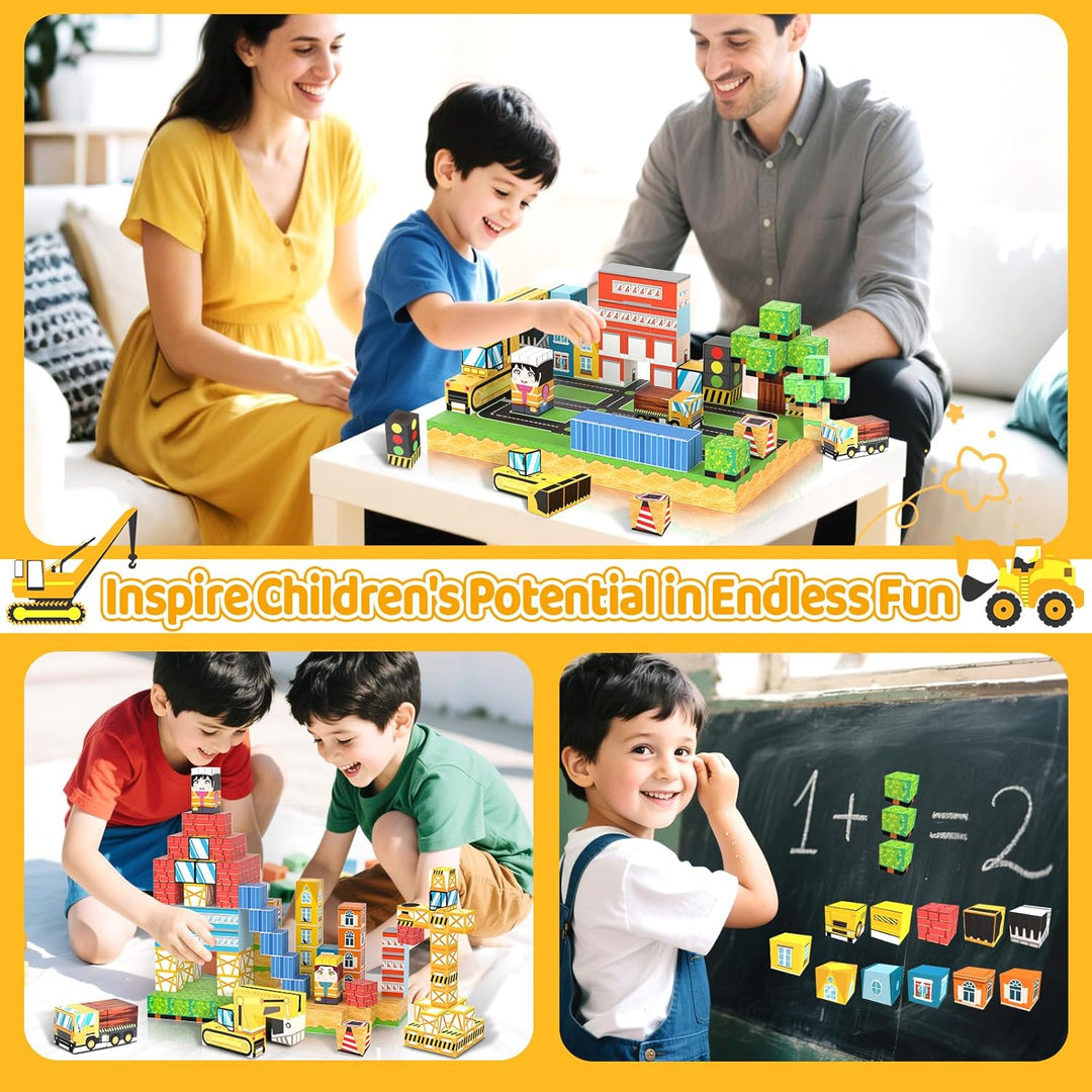 150 PCS Magnetische Bausteine, Magnetisches Spielzeug Blöcke, Magnetische Bausteine Bauspielzeug, Ma