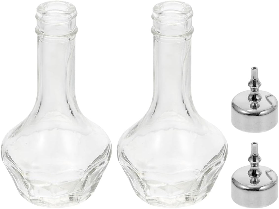 ULTECHNOVO 2 Stück Bartender Glas Bitters Flaschen mit Dosierkopf Präzise Tropfflasche für Cocktail-