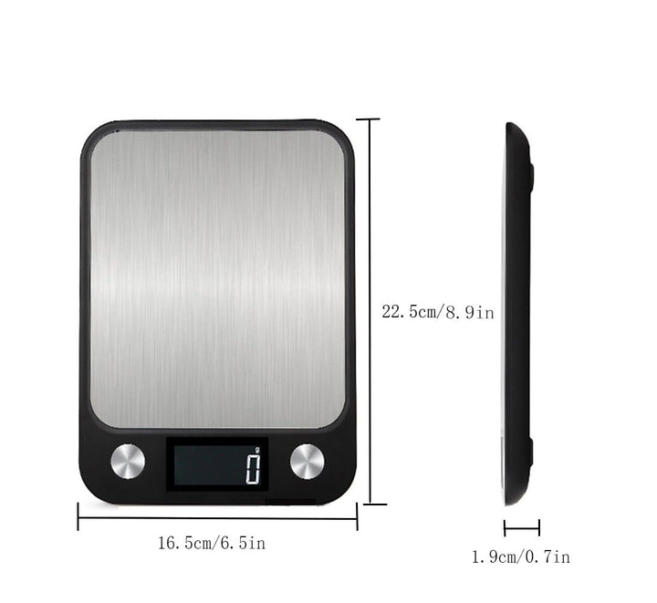 Lebensmittelwaage mit LED-Anzeige 7 Wiegeeinheiten 22lb Gewicht Kapazität Edelstahl Top für Meal Pre