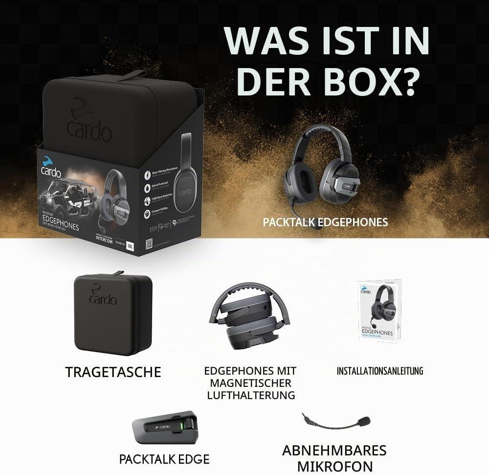 Cardo PACKTALK EDGEPHONES for ORV - Single Pack Einzelpackung EDGEPHONE and PT edge, Einzelpackung E