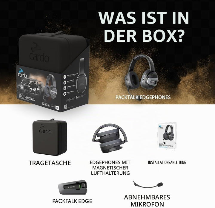 Cardo PACKTALK EDGEPHONES for ORV - Single Pack Einzelpackung EDGEPHONE and PT edge, Einzelpackung E