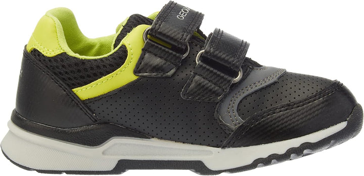 Geox Jungen B Pyrip Boy A Sneakers 21 EU Black Lime Green, 21 EU Black Lime Green