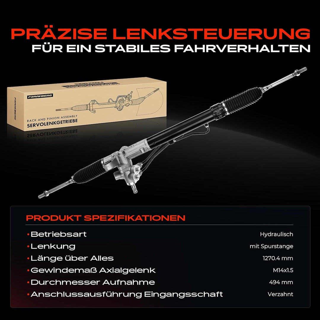 Frankberg Lenkgetriebe Servolenkgetriebe Hydraulisch für Linkslenker Kompatibel mit CR-V III RE 2.0L