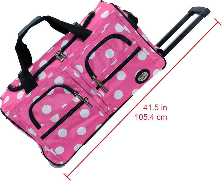 Rockland Seesack zum Rollen, Pink, 22-Inch, Reisetasche mit Rollen 22-Inch Pink, 22-Inch Pink