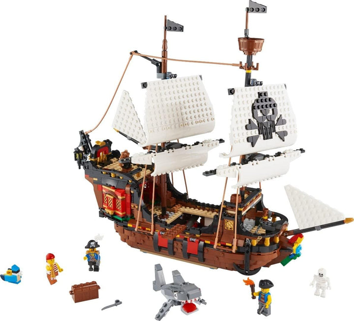 LEGO 31109 Creator 3-in-1 Piratenschiff, Taverne oder Totenkopfinsel Spielset