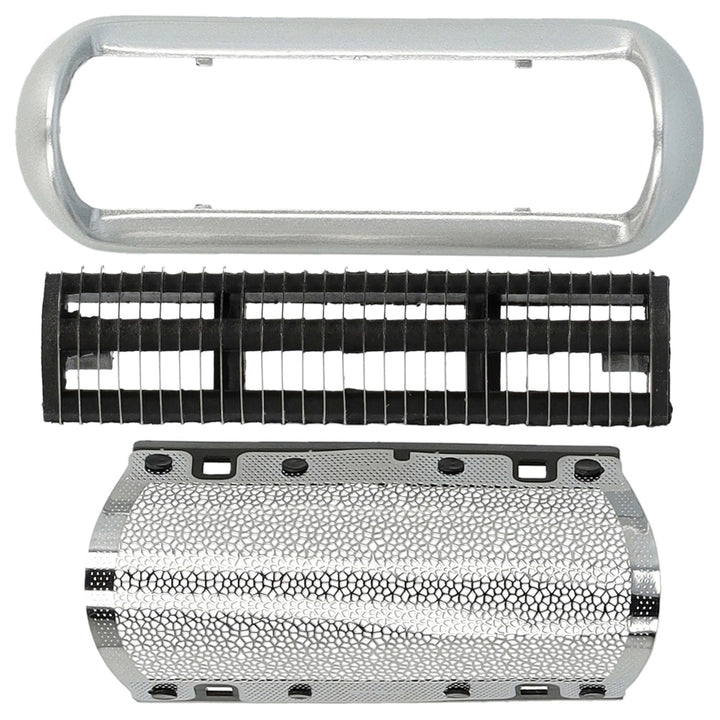 vhbw Kombi-Pack Scherteil kompatibel mit Braun Pocket P-80, P-90, P70-1, P-80-1 Elektrorasierer, Fol