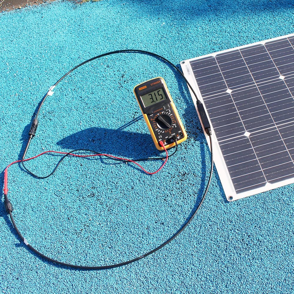 Solarpanel-Set 100W 12V Solarmodule flexibles monokristallines Ladegerät mit 10 A Solarsteuerung für