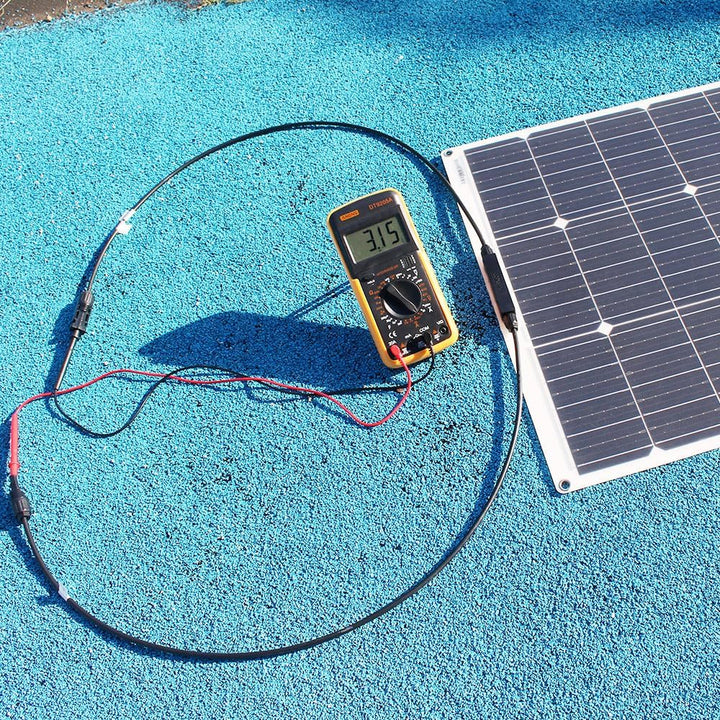 Solarpanel-Set 100W 12V Solarmodule flexibles monokristallines Ladegerät mit 10 A Solarsteuerung für