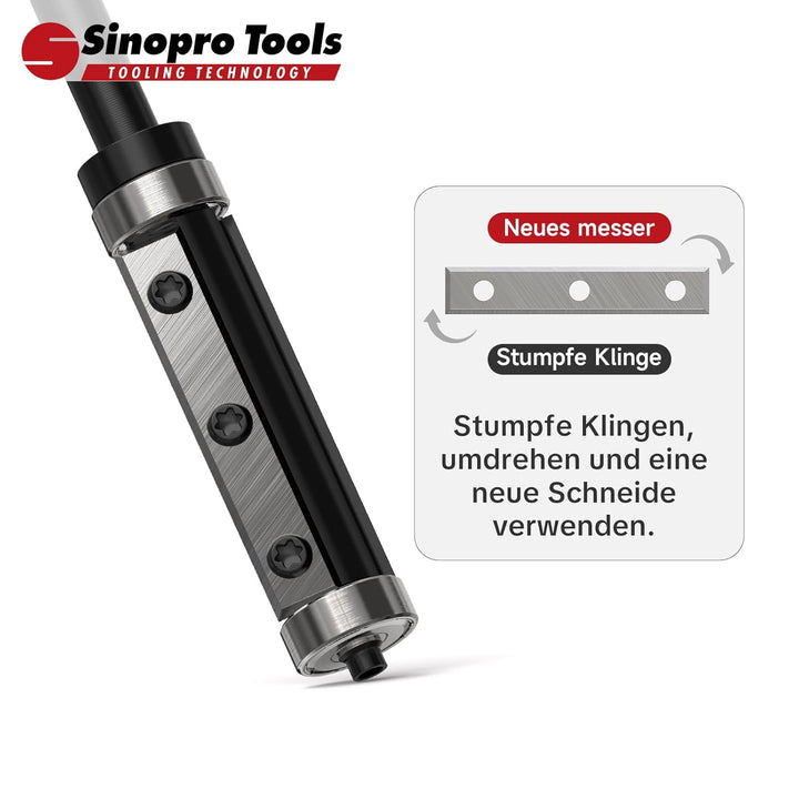 Sinoprotools Wendeplatten Bündigfräser HW – 8 mm Schaft, 16 mm Schneidendurchmesser, 50 mm Schneiden