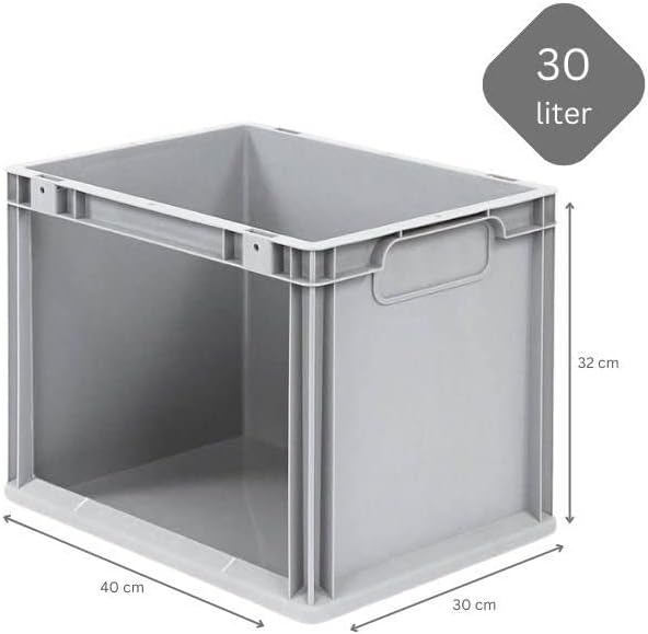 SparSet 10x Eurobox NextGen Store | HxBxT 32x30x40cm | 30 Liter | Seite offen | Eurobehälter, Transp