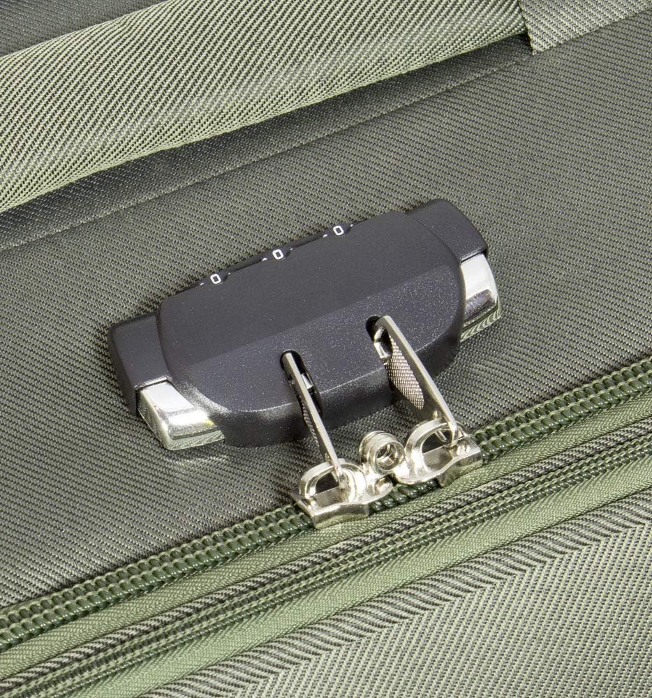 Trendyshop365 Weichgepäck Koffer-Set 3-teilig Maribor 4 Rollen Zahlenschloss Grün Kofferset 3 teilig