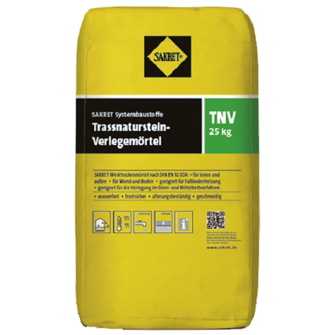 Sakret Trass-Naturstein-Verlegem rtel TNV 25kg 0-2mm Mittelgrau Trassm rtel