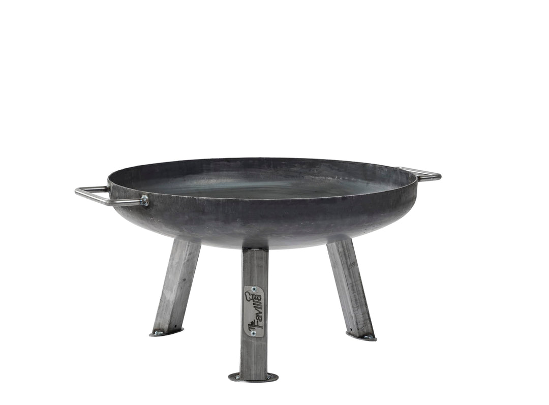 Feuerschale aus 2,5 mm Stahl – Bombe Basic Feuerbecken 48x48x30 cm, robuste Feuerstelle für Garten,