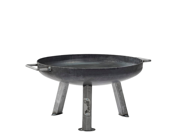 Feuerschale aus 2,5 mm Stahl – Bombe Basic Feuerbecken 48x48x30 cm, robuste Feuerstelle für Garten,