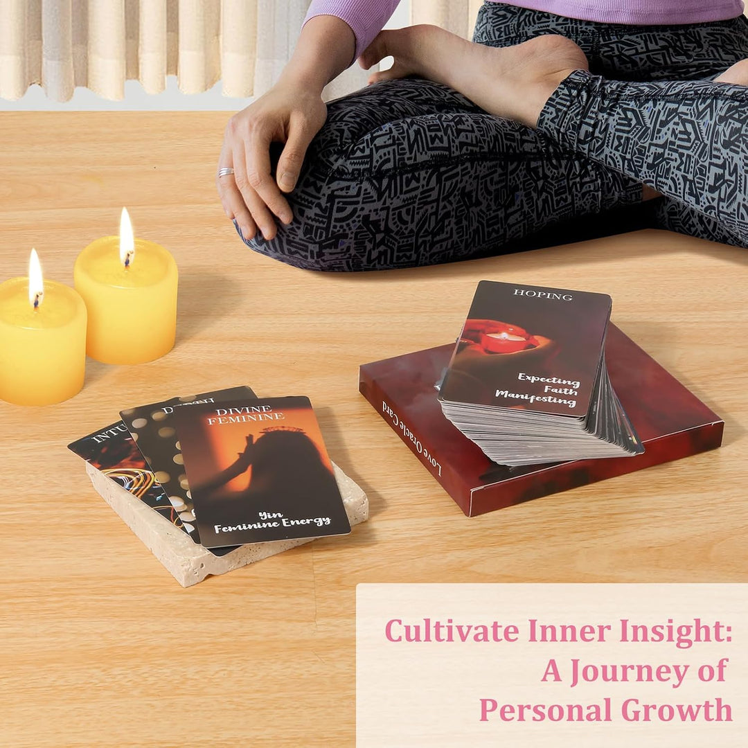 Fofeadm Oracle Cards, 78 PCS Love Oracle Tarotkarten Deck mit Bedeutung auf ihnen, Love Orakel-Karte