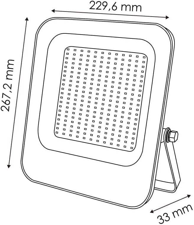 M Ledme - Napoli LED-Strahler, 150 W, 18.000 Lumen, IP65 dimmbar, warmes Licht (3000 k), Aussenbeleu