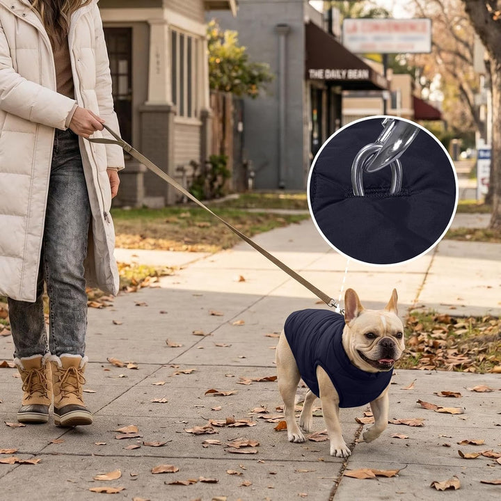 Hundejacke für den Winter und kaltes Wetter, 2-lagiges Fleece, warm, weich, Winddicht, für kleine Hu