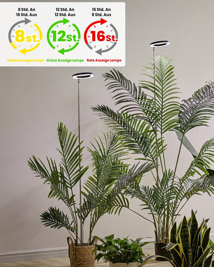 Wachstumslampe für Zimmerpflanzen LED Grow Light Full Spectrum,35~155cm Wachstumslampe höhenverstell