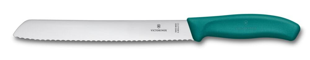 Victorinox Swiss Classic Profi Brotmesser, Extra Scharfe Klinge, Wellenschliff, 21 cm, Robuster Kuns