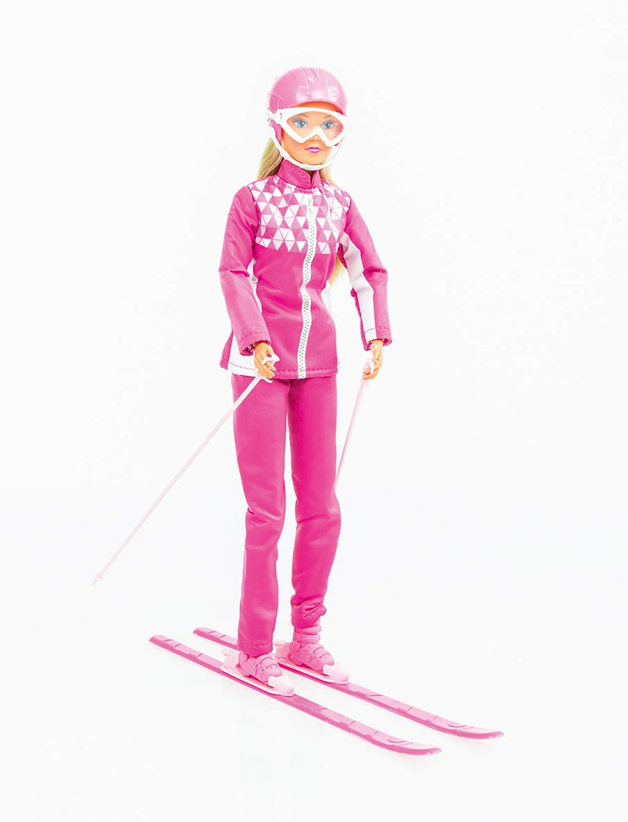 Smoby - Steffi Love Ski – Puppe Mannequin 29 cm – Paar Ski + Helm und Brille – 105733462 Rosa