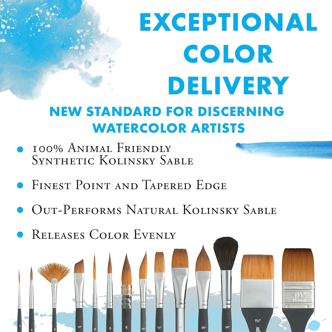 Princeton Aqua Elite NextGen Artist Travel Brush, Series 4850 Synthetic Kolinsky Sable for Watercolo