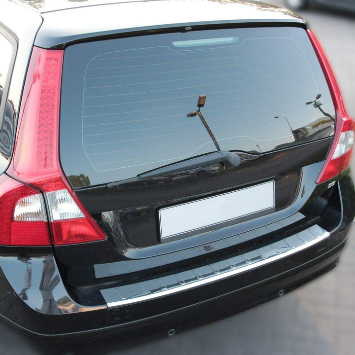 Recambo CT-LKS-2070 LADEKANTENSCHUTZ Edelstahl für Volvo V70 III | 2007-2013 | POLIERT mit ABKANTUNG