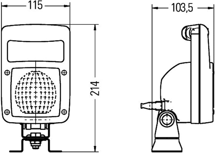 HELLA - Halogen-Arbeitsscheinwerfer - Ultra Beam - 24/12V - Anbau/Schraubanschluss - 4-Punkt Befesti