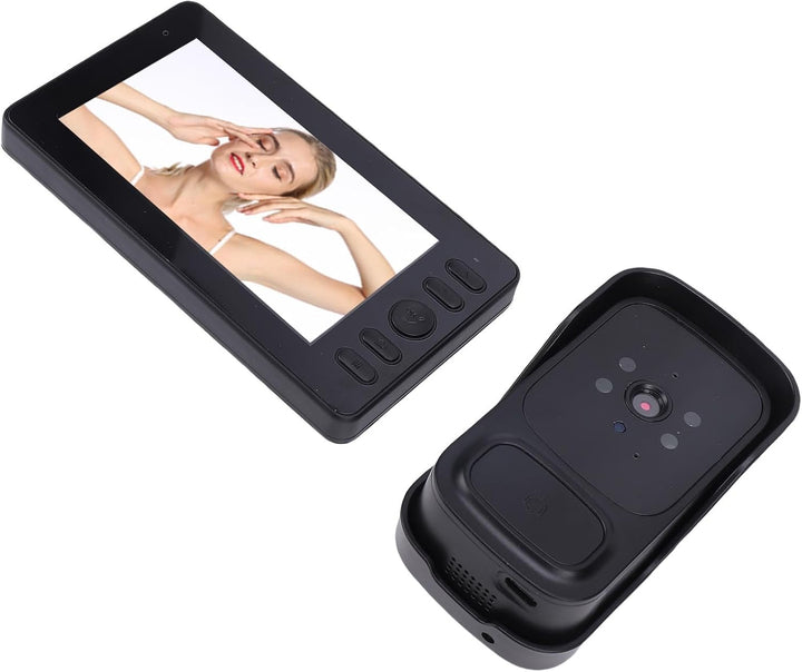 Video Türklingel, 2,4 GHz 4,3 Zoll IPS Bildschirm Kabellose Türklingel Kamera Zwei Wege Gespräch, Ei