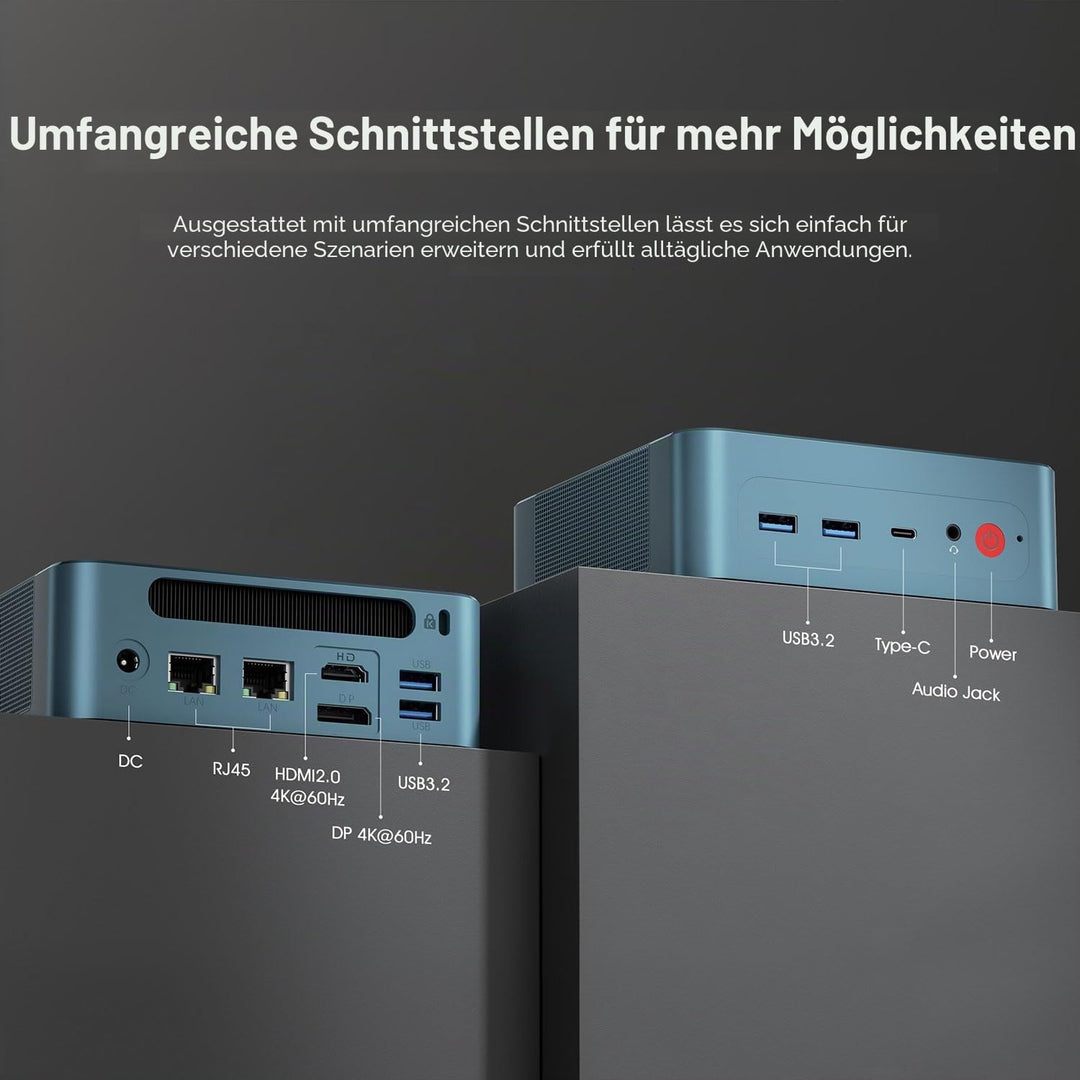 BOSGAME P2 Gaming PC, with Intel Core i7-12700H Processor, 14C/20T (Up to 4.7GHz), DDR5 16GB RAM 512