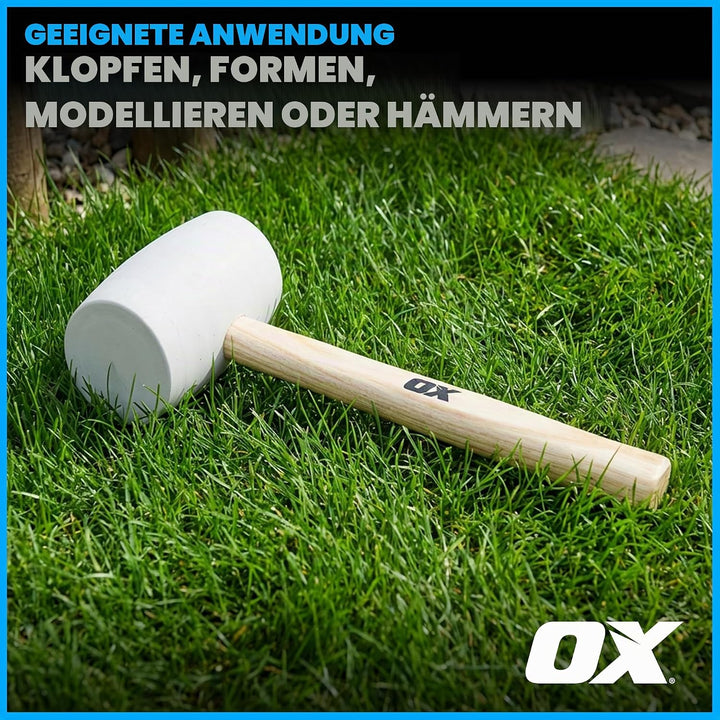 OX Pro White Rubber Mallet - 32 oz 32 oz White, 32 oz White