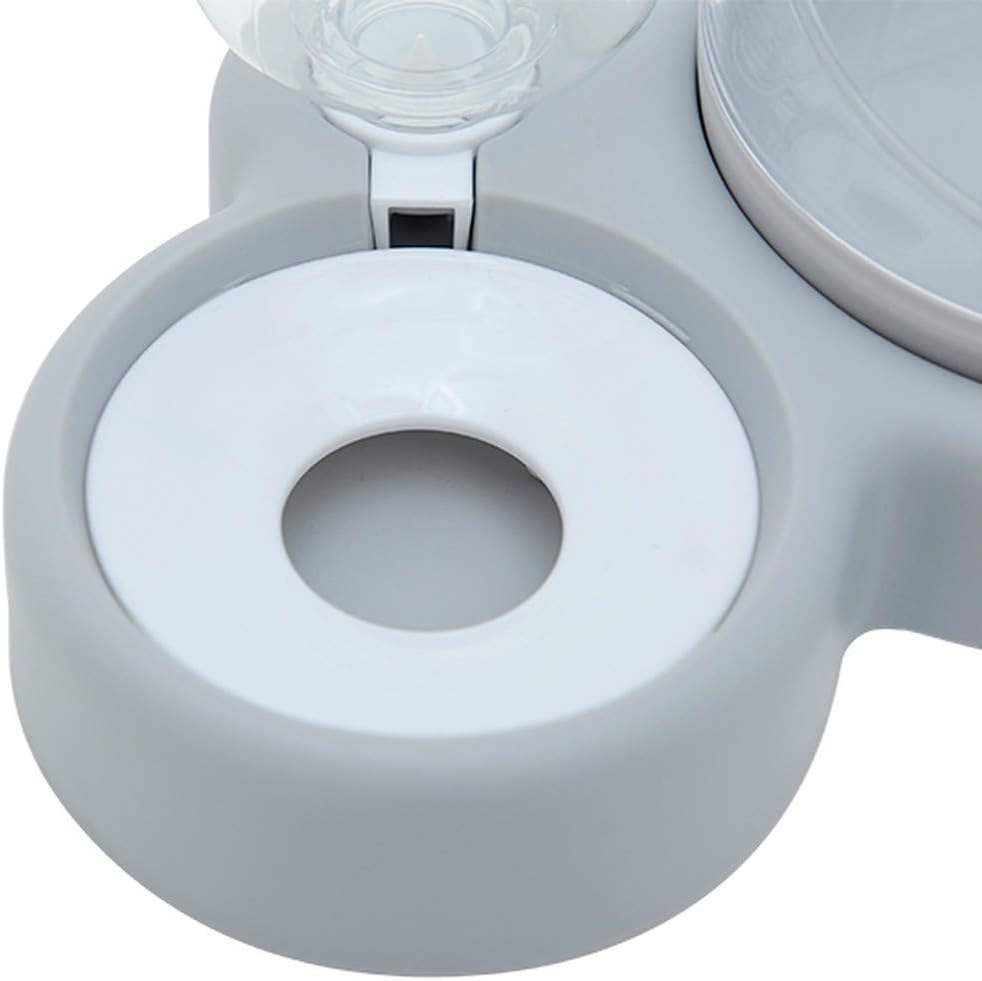 Katzennapf-Set 15° Neigbar Doppelter Futternapf für Nass- Trockenfutter, mit Automatischer Wasserfla