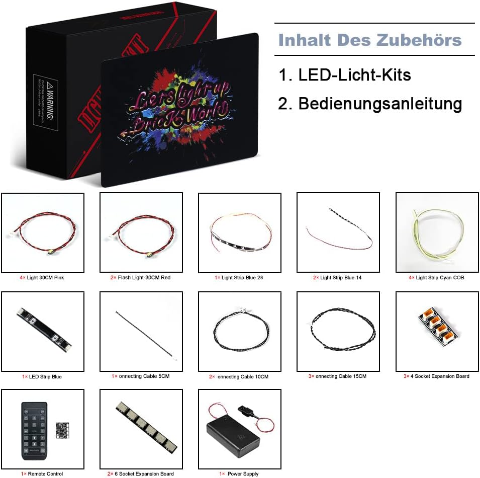 Fernbedienung Licht-Kit für Lego 75355 X-Wing Starfighter Spielzeug (Kein Lego-Modell), Led Beleucht