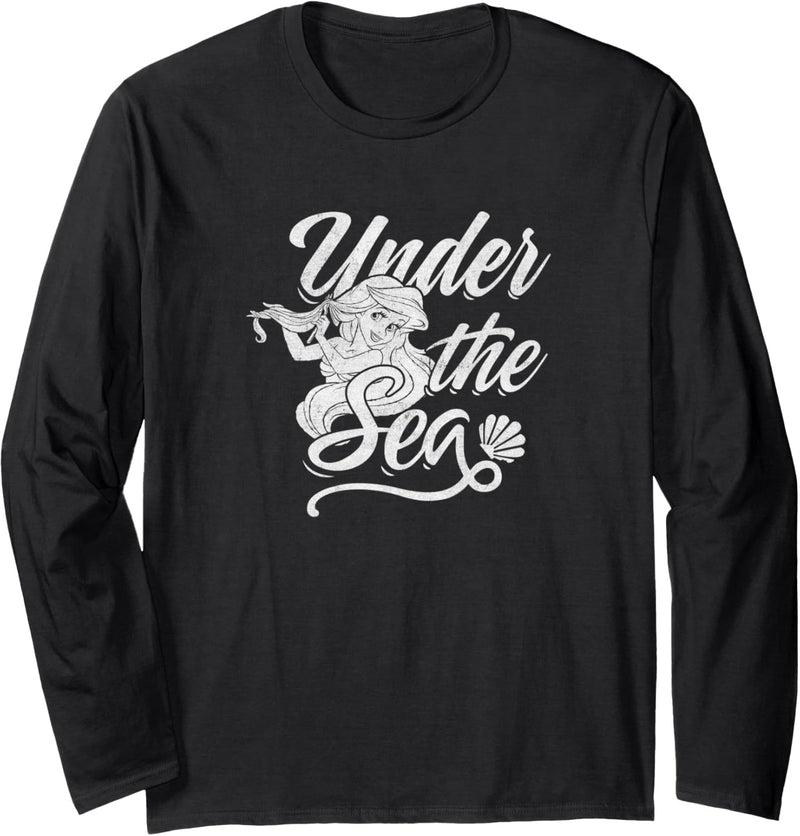 Disney The Little Mermaid Ariel Under The Sea Script Langarmshirt