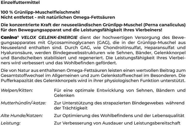 Canina Velox Gelenkenergie, 1er Pack (1 x 0.4 kg) nicht zutreffend 400 g (1er Pack), nicht zutreffen