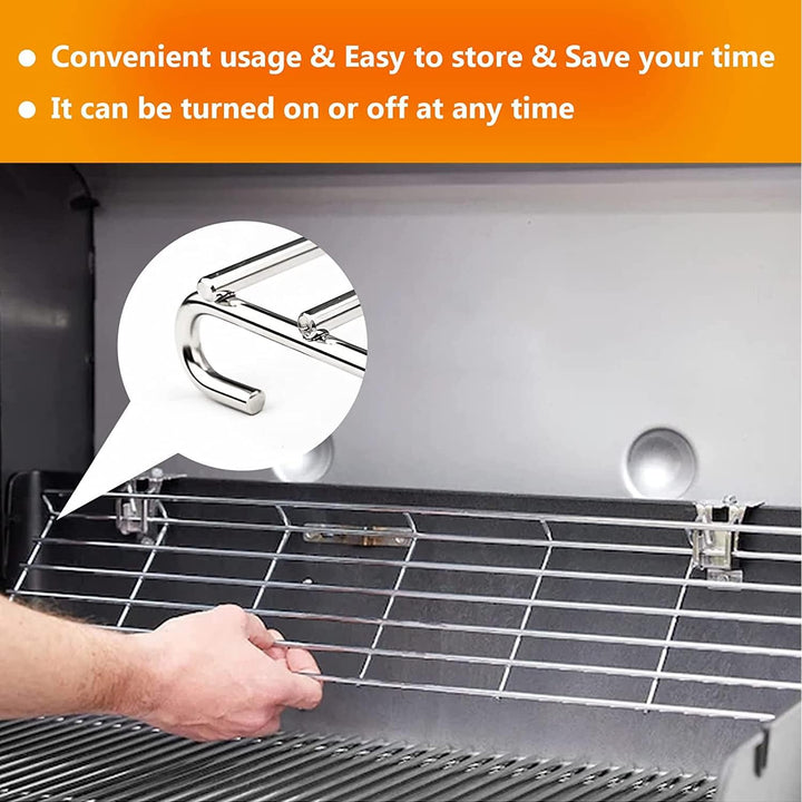 Denmay 66044 Edelstahl Warmhalterost, 65,4 cm, für Weber Genesis II E-310, E-315, E-320, E-330, E-33