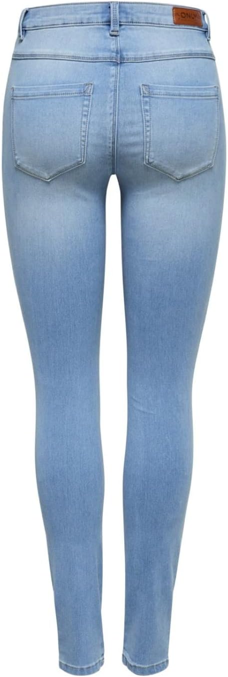 ONLY Female Skinny Jeans ONLROYAL Mittlere Taille Skinny Fit Jeans M / 32L Blauhell, M / 32L Blauhel