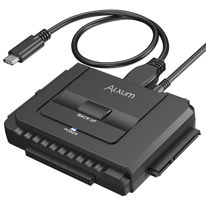 Alxum IDE SATA Adapter,USB 3.0 IDE Festplatten Adapter mit Netzschalter Adapter für 2.5/3.5 Zoll SAT