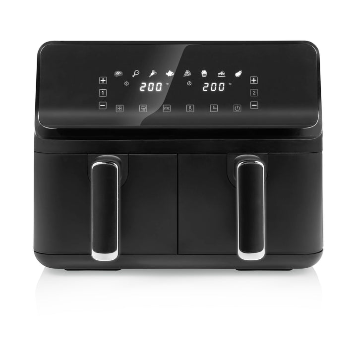Tristar digitale Heissluftfritteuse mit Doppelkorb - 2 x 4 L Fassungsvermögen - 2700 W - 8 Programme
