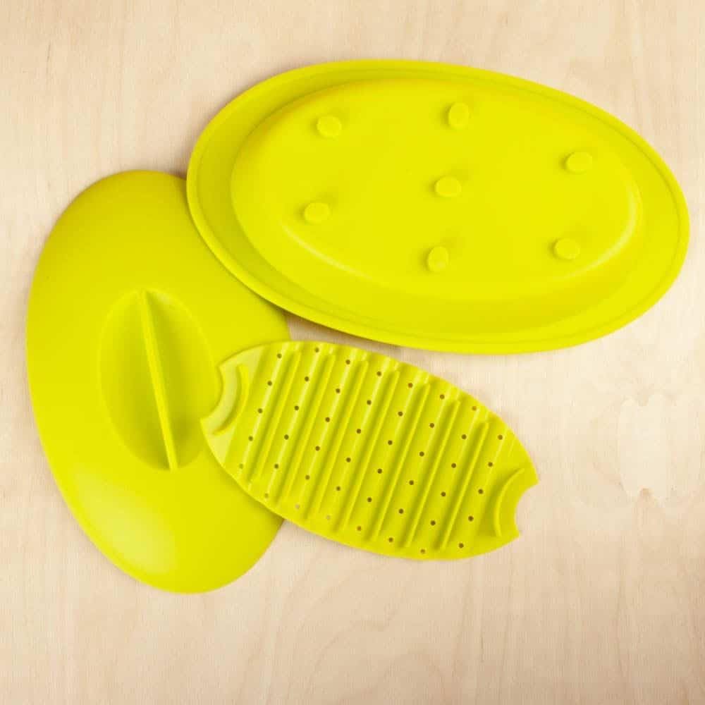 Franquihogar Papillote Silikon- – -Dampf-grün 28 cm – besonders Mikrowelle