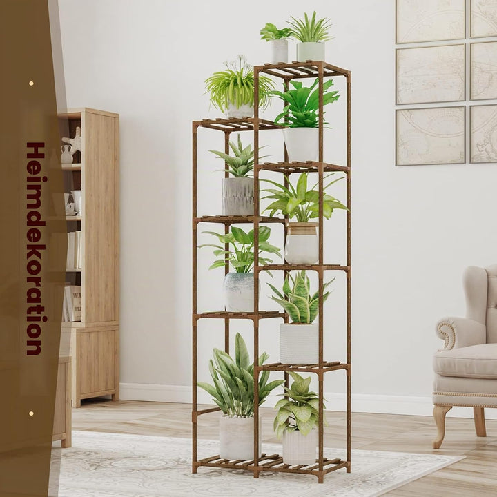 Bamworld Pflanzenregal Outdoor Indoor Blumenständer Hoch Pflanzentreppe Blumenständer für Draussen P