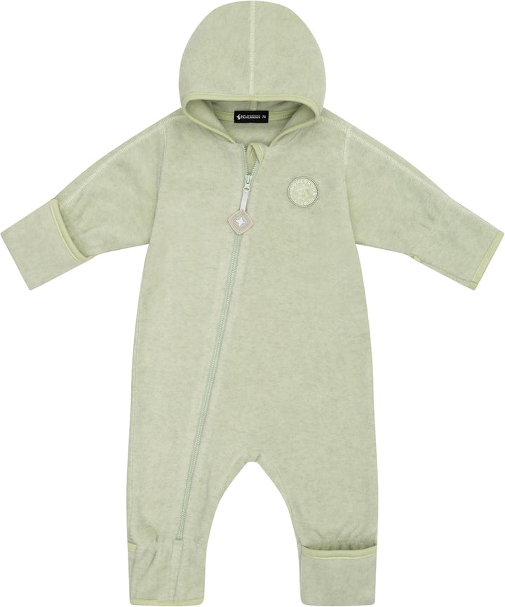 Höhenhorn Ibex Baby Fleece Overall Winter Herbst Strampler Kleinkind mit Kapuze, Grün
