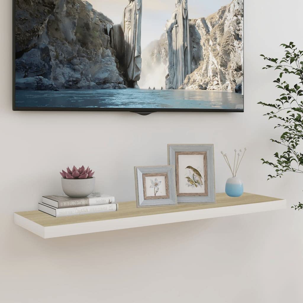 FIRBNUS Schweberegal 90x23,5x3,8 cm Floating Wall Shelf Hängeregal Regale Wandregale Regalboden Rega
