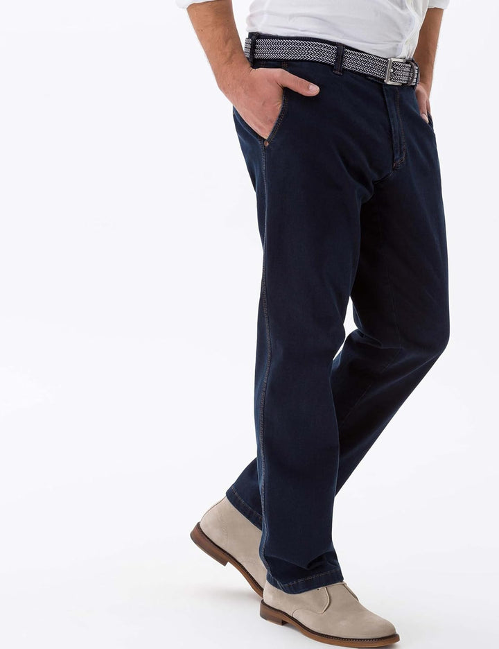 EUREX by Brax Style Jim Herren Flatfronthose Comfort Fit Blue Blue 25W / 32L, Blue Blue 25W / 32L