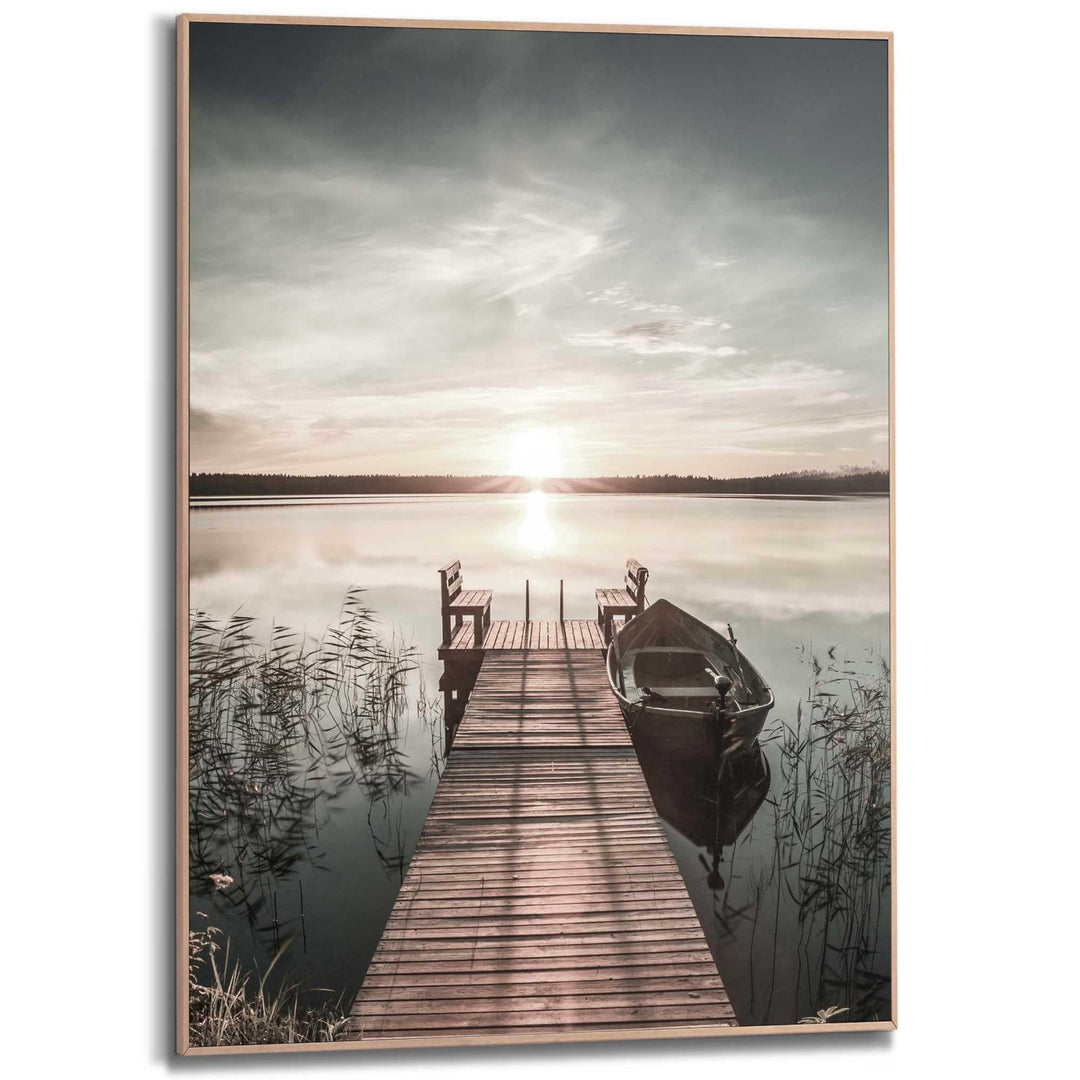 REINDERS Gerahmtes Bild im Grossformat 50 x 70 cm - Papierdruck im Rahmen Holzoptik MDF Fertigbild S