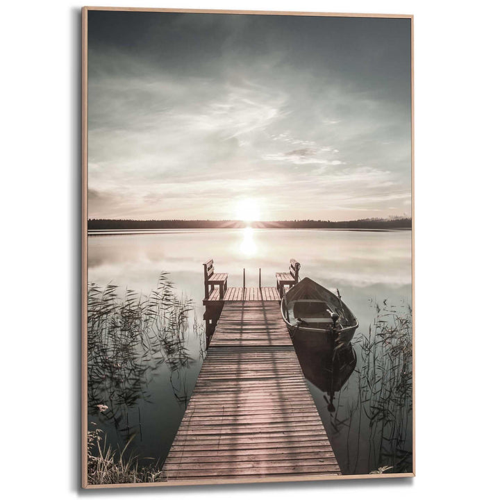 REINDERS Gerahmtes Bild im Grossformat 50 x 70 cm - Papierdruck im Rahmen Holzoptik MDF Fertigbild S