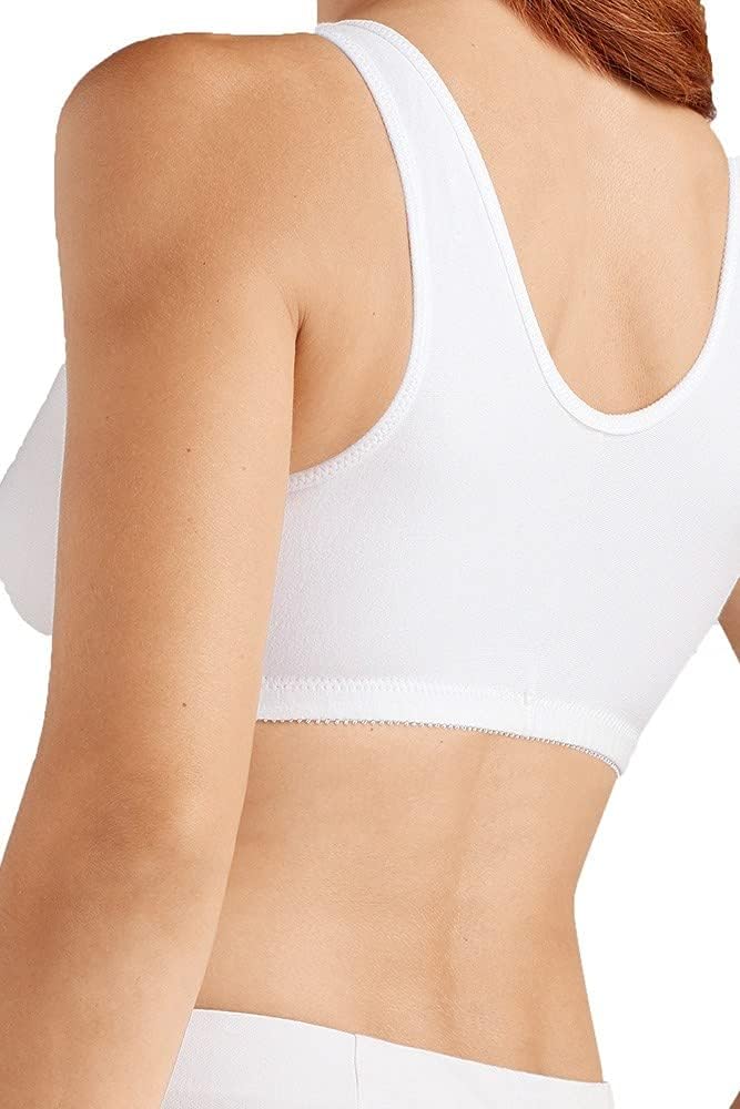 Amoena Women's Frances Front-Closure Leisure Bra XS Weiss