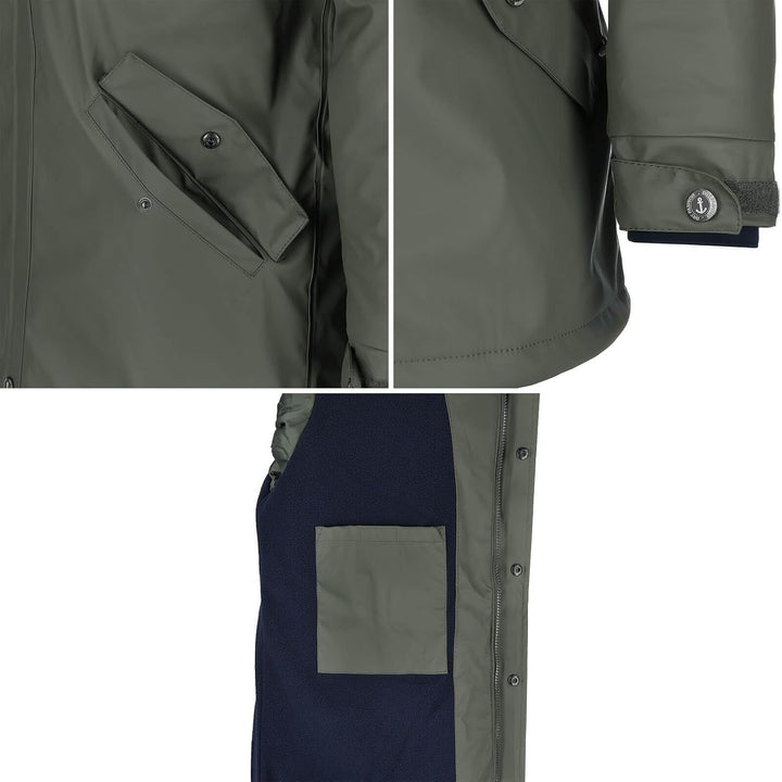 Dry Fashion Herren Regenjacke Bergen - Herrenjacke Regenmantel Männer Jacke Gefüttert Winddicht Wass