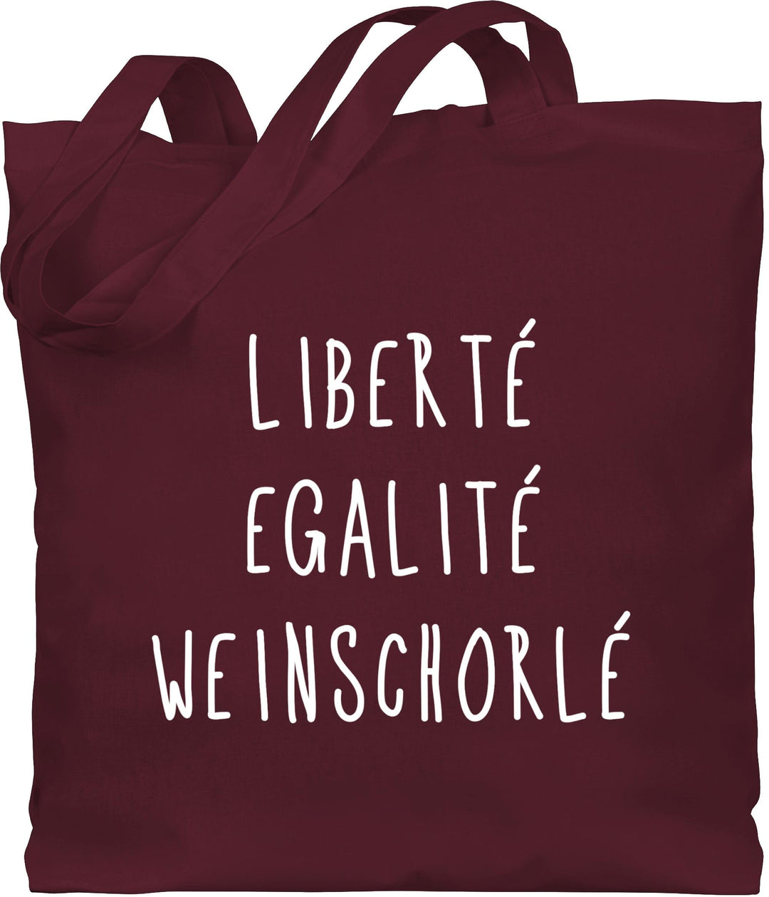 Shirtracer - Baumwolltasche - Sprüche Statement mit Spruch - Liberte Egalite Weinschorle 2 Bordeauxr