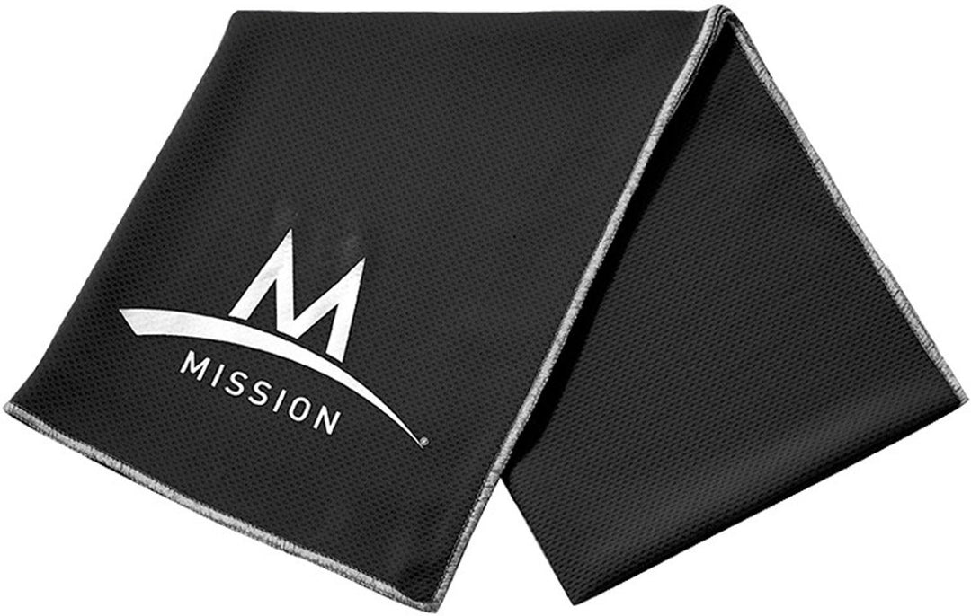 MISSION Kühltuch Kühlhandtuch Sporthandtuch Kopftuch Multifunktionstuch Bandana Kühlend Schwarz