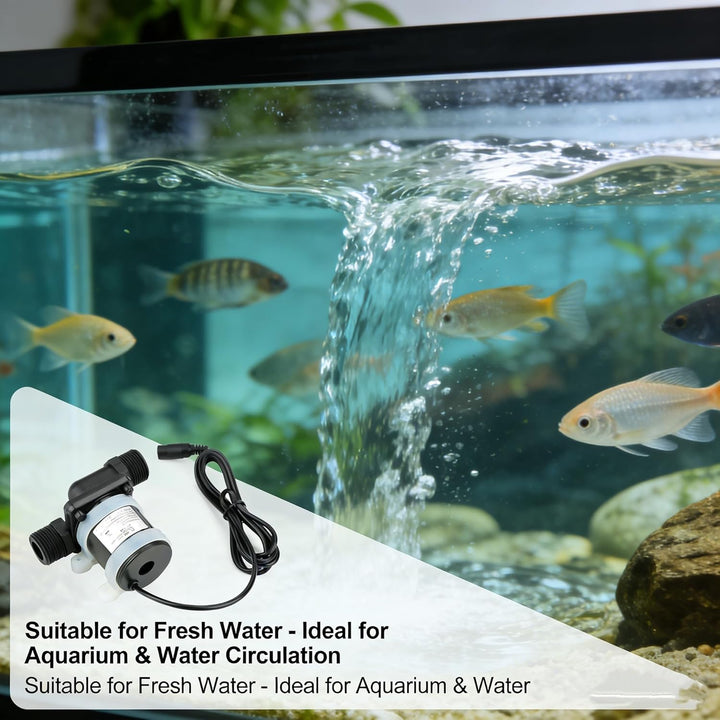 AUNMAS Booster-Wasserpumpe, JT-750 700L/H Mini DC Wasserumwälzpumpe mit Geringem Geräuschpegel und E